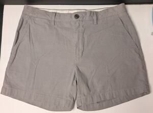 Good Threads Gray Oxford Shorts Womens SIZE 32x4.5 Flat Front Casual Summer Fall